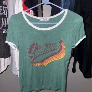 Chaser Green Sunkissed Tee with Retro Graphic